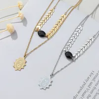 Letter Stainless Steel Titanium Steel Pendant Necklace Wholesale main image 1