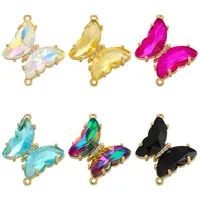 1 Piece Zircon Copper Butterfly Pendant main image 1