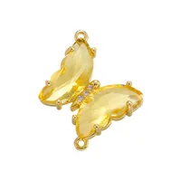 1 Piece Zircon Copper Butterfly Pendant main image 2