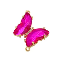 1 Piece Zircon Copper Butterfly Pendant main image 3