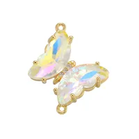1 Piece Zircon Copper Butterfly Pendant main image 4