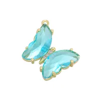 1 Piece Copper Zircon Butterfly Pendant main image 2