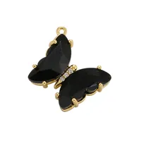 1 Piece Copper Zircon Butterfly Pendant main image 4