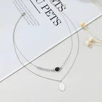 Letter Stainless Steel Titanium Steel Pendant Necklace Wholesale sku image 2
