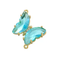 1 Piece Zircon Copper Butterfly Pendant sku image 3