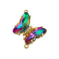 1 Piece Zircon Copper Butterfly Pendant sku image 7