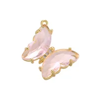 1 Piece Copper Zircon Butterfly Pendant sku image 2