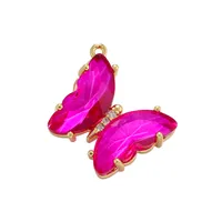 1 Piece Copper Zircon Butterfly Pendant sku image 4