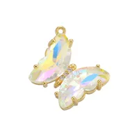 1 Piece Copper Zircon Butterfly Pendant sku image 5