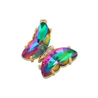 1 Piece Copper Zircon Butterfly Pendant sku image 7