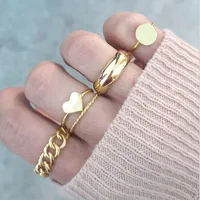 New Simple Twist Ring Set main image 2