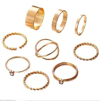 New Simple Twist Ring Set sku image 9