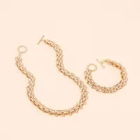 Hip Hop Style Vintage Alliage Couleur Unie Femmes Ensemble De Bijoux main image 1