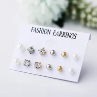 Geometric Vintage Style Artificial Pearl Alloy Artificial Pearls Earrings sku image 2