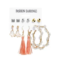 Geometric Vintage Style Artificial Pearl Alloy Artificial Pearls Earrings sku image 14