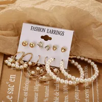 Geometric Vintage Style Artificial Pearl Alloy Artificial Pearls Earrings main image 2