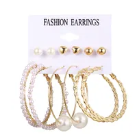 Geometric Vintage Style Artificial Pearl Alloy Artificial Pearls Earrings main image 5