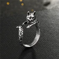 Bague Ouverte Croisée Creuse Avec Lame De Serpent Punk main image 4