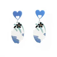 Le Pied Mode Arylique Pas D'Incrustation Des Boucles D'Oreilles main image 3