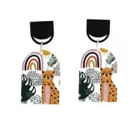 Le Pied Mode Arylique Pas D'Incrustation Des Boucles D'Oreilles main image 5