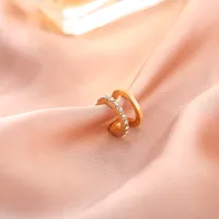 U Shape Fashion Alloy Rhinestones Earrings main image 2