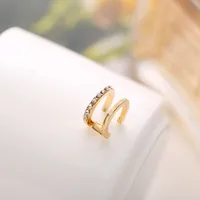 U Shape Fashion Alloy Rhinestones Earrings main image 4