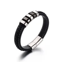 Simple Style 304 Stainless Steel Pu Leather Men'S main image 1