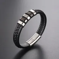 Simple Style 304 Stainless Steel Pu Leather Men'S main image 3
