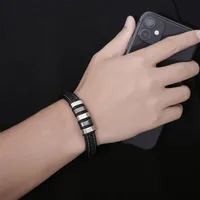 Simple Style 304 Stainless Steel Pu Leather Men'S main image 4