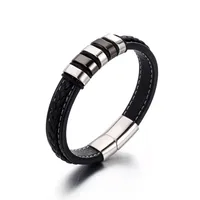 Simple Style 304 Stainless Steel Pu Leather Men'S main image 5