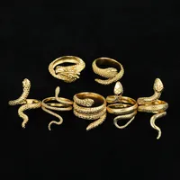 Rétro Acier Inoxydable 304 Animal Serpent Placage Unisexe Anneaux main image 5