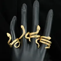 Retro 304 Stainless Steel Animal Snake Plating Unisex Rings main image 1