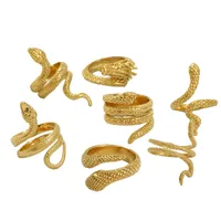 Retro 304 Stainless Steel Animal Snake Plating Unisex Rings main image 4