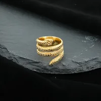 Retro 304 Stainless Steel Animal Snake Plating Unisex Rings sku image 1