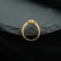 Retro 304 Stainless Steel Animal Snake Plating Unisex Rings sku image 2