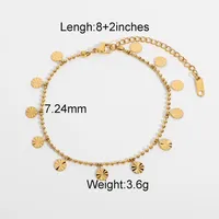 Simple Style 304 Stainless Steel Anklet In Bulk sku image 1
