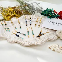 Flor Con Cuentas Sin Incrustaciones Pendientes main image 2