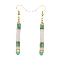 Flower Beaded No Inlaid Earrings sku image 1