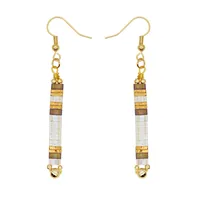 Flower Beaded No Inlaid Earrings sku image 2