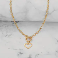 Heart Streetwear Alloy Pendant Necklace Wholesale main image 4