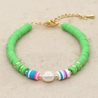 Color Block Fashion No Inlaid Soft Clay Bracelets Wholesale sku image 1