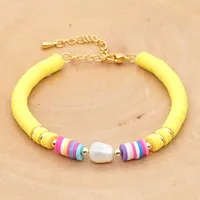 Color Block Fashion No Inlaid Soft Clay Bracelets Wholesale sku image 2