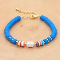 Color Block Fashion No Inlaid Soft Clay Bracelets Wholesale sku image 7