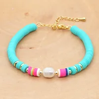 Color Block Fashion No Inlaid Soft Clay Bracelets Wholesale sku image 8