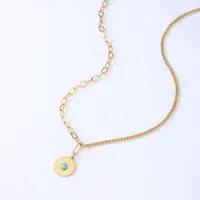 Géométrique Style Simple Acier Inoxydable Collier De Gros main image 2