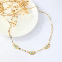 Géométrique Mode Acier Inoxydable Collier De Gros main image 1