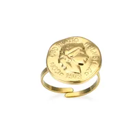 Fashion Stainless Steel Portrait No Inlaid Women'S sku image 1