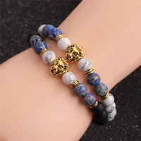 Round Vacation Simple Style Frosted Stone Bracelets Wholesale main image 1