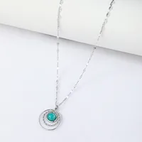 Geométrico Estilo Simple Acero Titanio Collar Colgante Venta Al Por Mayor main image 1