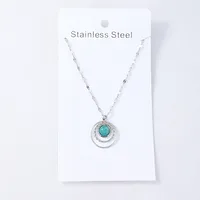 Geometric Simple Style Titanium Steel Pendant Necklace Wholesale main image 3
